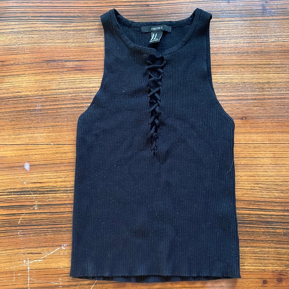 Forever 21 cross front knit tank